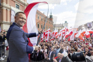 Candidates Hold Rival Marches In Warsaw Ahead Of Poland's Presidential Election Runoff