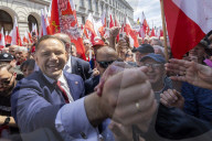Candidates Hold Rival Marches In Warsaw Ahead Of Poland's Presidential Election Runoff