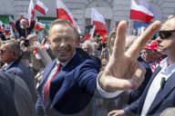 Candidates Hold Rival Marches In Warsaw Ahead Of Poland's Presidential Election Runoff