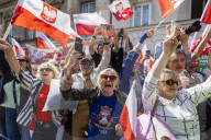 Candidates Hold Rival Marches In Warsaw Ahead Of Poland's Presidential Election Runoff