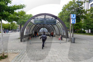 Entrance To Neuperlach Zentrum Subway Station