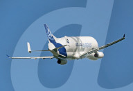 Airbus Beluga XL2 taking off from Toulouse Airport
