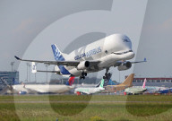 Airbus Beluga XL2 taking off from Toulouse Airport