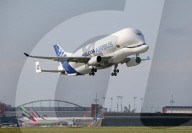 Airbus Beluga XL2 taking off from Toulouse Airport