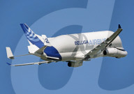 Airbus Beluga XL2 taking off from Toulouse Airport