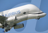 Airbus Beluga XL2 taking off from Toulouse Airport