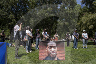 The 5th Year Anniversary Of George Floyd Death People Gathered Out Side The White House 