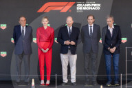 ROYALS -  Albert II von Monaco und Prinzessin Charlene auf dem Podium des GP Formel 1 von Monaco