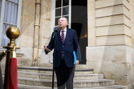 Hervv© Marseille, President Of Union Des Dv©mocrats Et Independants (UDI) Group, Met With French Prime-Minister Franvßois Bayrou, At Hotel Matignon, In Paris