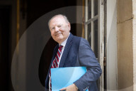 Hervv© Marseille, President Of Union Des Dv©mocrats Et Independants (UDI) Group, Met With French Prime-Minister Franvßois Bayrou, At Hotel Matignon, In Paris
