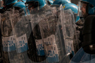 Lashes With The Police During The Demonstration Against The Security Decree In Rome