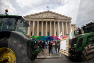 Farmers Demonstration Outside The French National Assembly, In Paris