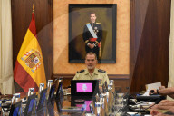 King Felipe VI Presides Over The Superior Council Of The Spanish Army In Madrid