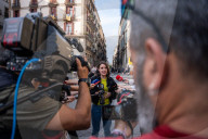 Irene Montero's Press Conference In Barcelona.