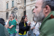 Irene Montero's Press Conference In Barcelona.