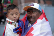 Nepal's Record Holding Tashi Gyalzen Sherpa Who Climbed Everest 4 Times In 15 Days Receives Heroic Welcome