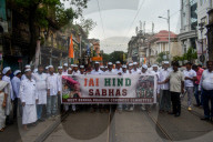 Rally By Indian National Congress  To Honour Indian Armed Forces In Kolkata.