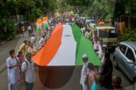 Rally By Indian National Congress  To Honour Indian Armed Forces In Kolkata.