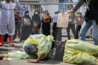 Environtment Activist Protest Against Captive Coal Power Plant