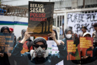 Environtment Activist Protest Against Captive Coal Power Plant
