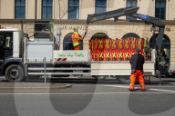 Anti-Terror Barriers Prepared For Deployment
