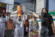 Environtment Activist Protest Against Captive Coal Power Plant