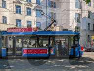Tram Line 25 Boarding In Munich