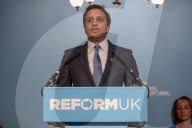 Reform UK Press Conference in London, UK.