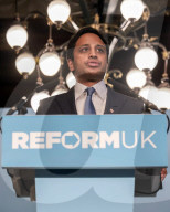 Reform UK Press Conference in London, UK.