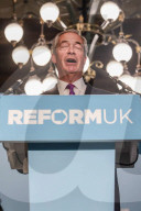 Reform UK Press Conference in London, UK.