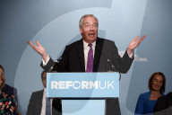 Reform UK Press Conference in London, UK.