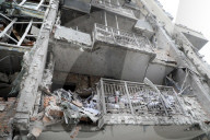 Impact of Russian overnight attack in Shevchenkivskyi district of Kyiv