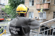 Impact of Russian overnight attack in Shevchenkivskyi district of Kyiv