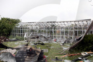 Aftermath of Russian night attack on Markhalivka village