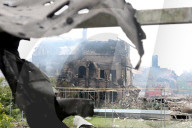 Aftermath of Russian night attack on Markhalivka village