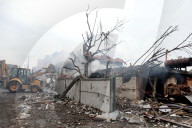 Aftermath of Russian night attack on Markhalivka village