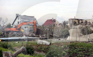 Aftermath of Russian night attack on Markhalivka village