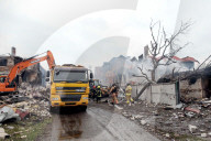 Aftermath of Russian night attack on Markhalivka village