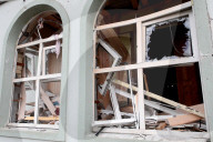 Aftermath of Russian night attack on Markhalivka village