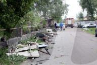 Aftermath of Russian night attack on Markhalivka village
