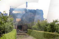 Aftermath of Russian night attack on Markhalivka village