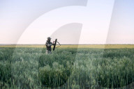 Artillery crew of Ukraine Rifle Battalion on front line