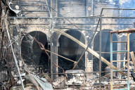 Aftermath of Russian night attack on Markhalivka village