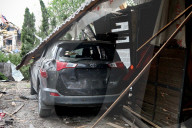 Aftermath of Russian night attack on Markhalivka village