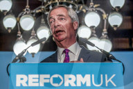 Reform UK Press Conference in London, UK.