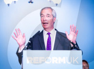 Reform UK Press Conference at he Royal Horseguards Hotel, London, UK.