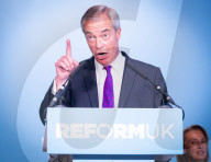 Reform UK Press Conference at he Royal Horseguards Hotel, London, UK.