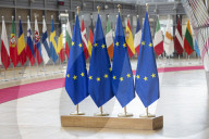 EU Flags In Brussels