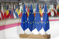 EU Flags In Brussels