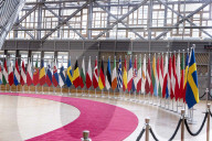 EU Flags In Brussels